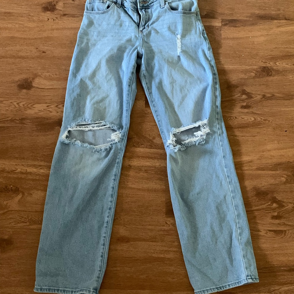 Low rise light wash Hollister dad jeans | Long